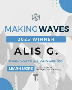 Text: Making Waves 2025 Winner Alis G.